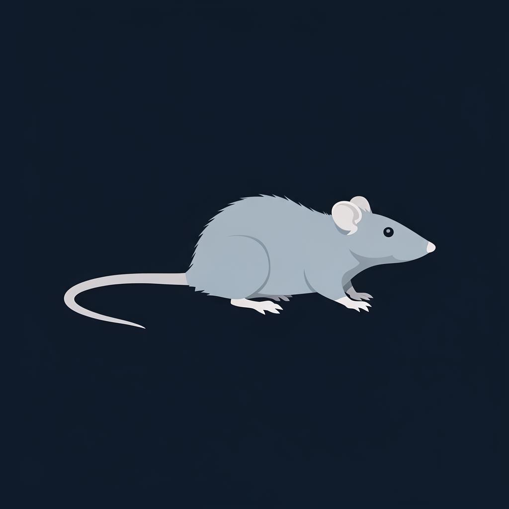 Norway and roof rats illustration